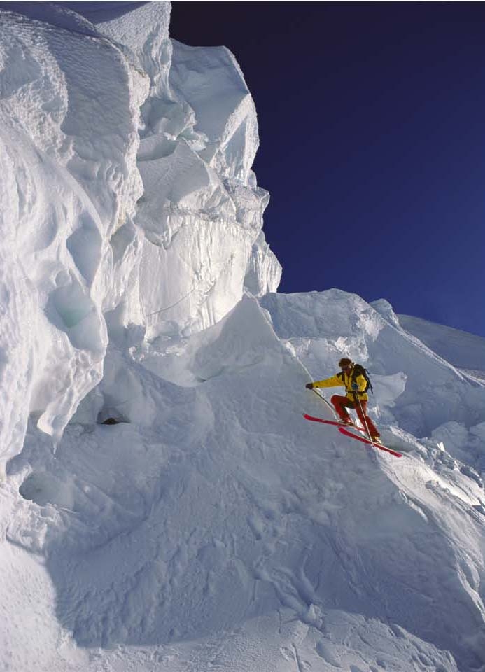 Extreme skiing Chamonix, 1995