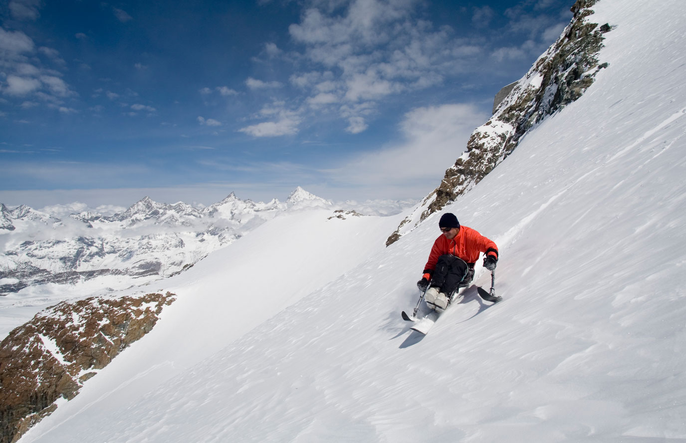 Skiing from Klein Matterhorn, Zermatt