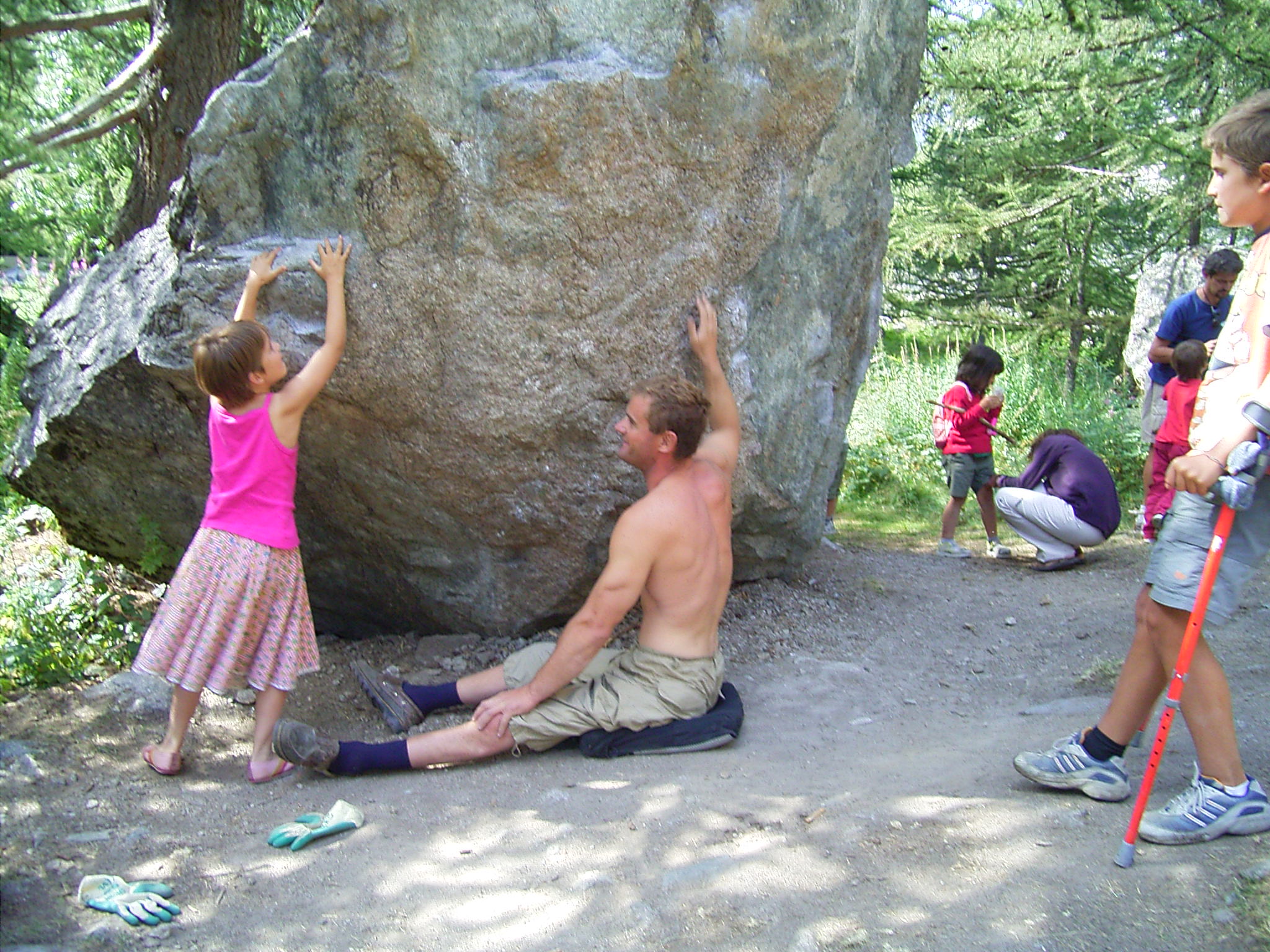 Layla showing the moves, Ailefroide, 2006