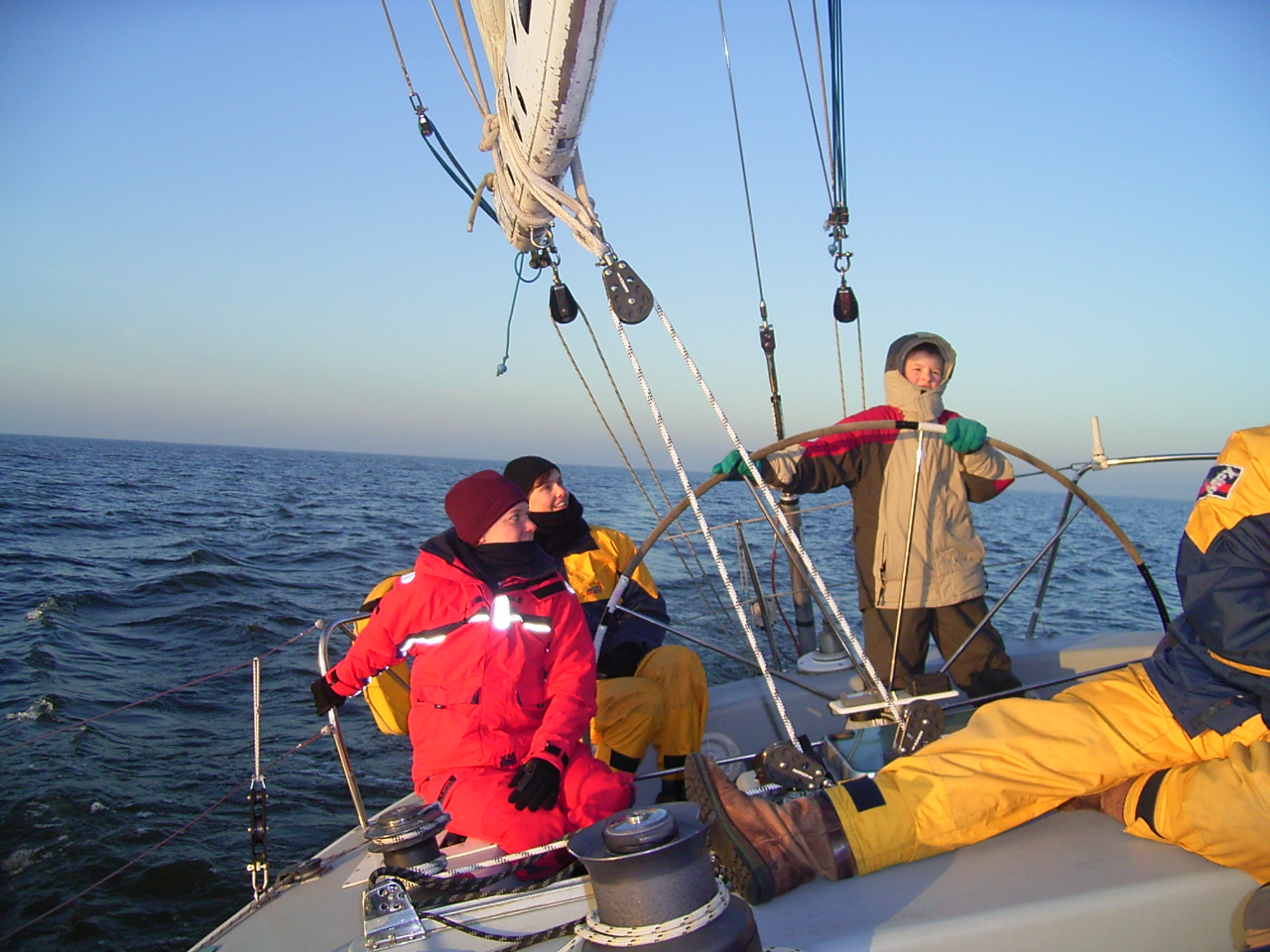 Sacha at the helm